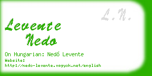 levente nedo business card