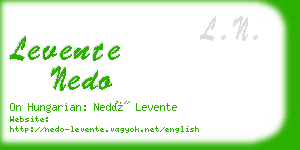 levente nedo business card